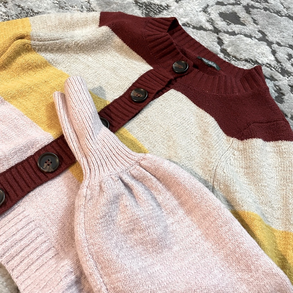 Button Up Crop Sweater Top